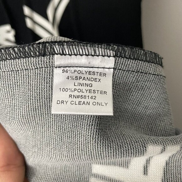 London Times Sheath Dress Sz 10 Black Knee Length Fitted Cap Sleeve A-line EUC - Picture 10 of 11